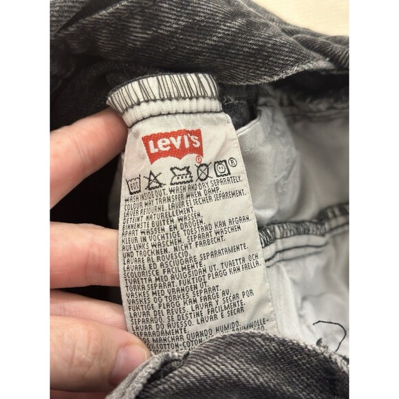 Vintage EB DENIM OG Reinvented Reconstructed Jeans Asymmetrical Black Womens 27 - Picture 10 of 11